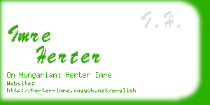 imre herter business card